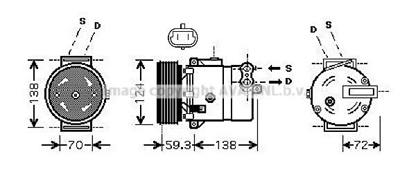 OLK413 PRASCO Компрессор, кондиционер