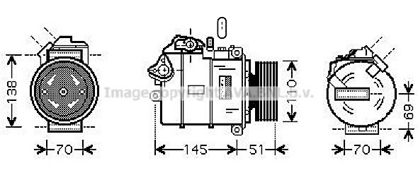 BWAK320 AVA QUALITY COOLING Компрессор, кондиционер