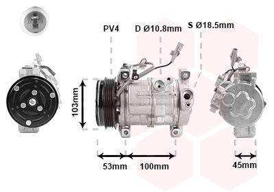 5201K700 VAN WEZEL Компрессор, кондиционер