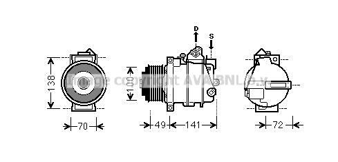 MSAK560 AVA QUALITY COOLING Компрессор, кондиционер