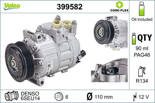 399582 VALEO Компрессор, кондиционер