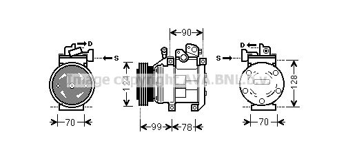 KAK130 AVA QUALITY COOLING Компрессор, кондиционер