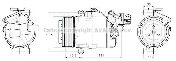 BWAK630 AVA QUALITY COOLING Компрессор, кондиционер