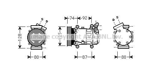 RTAK452 AVA QUALITY COOLING Компрессор, кондиционер