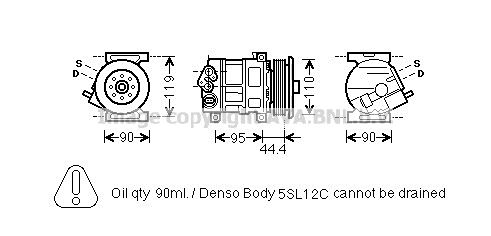 FTK394 AVA QUALITY COOLING Компрессор, кондиционер