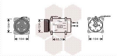 4300K038 VAN WEZEL Компрессор, кондиционер