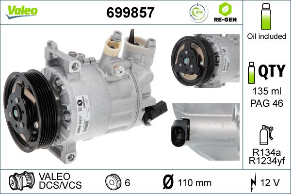 699857 VALEO Компрессор, кондиционер