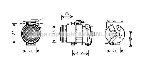 VNAK240 AVA QUALITY COOLING Компрессор, кондиционер