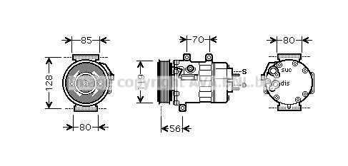 CNK253 AVA QUALITY COOLING Компрессор, кондиционер