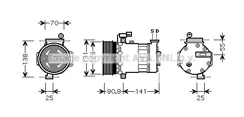 AUK172 PRASCO Компрессор, кондиционер