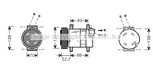 FTK088 AVA QUALITY COOLING Компрессор, кондиционер