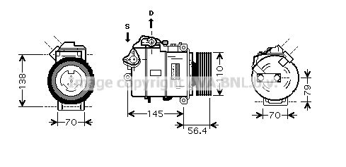 BWAK330 AVA QUALITY COOLING Компрессор, кондиционер