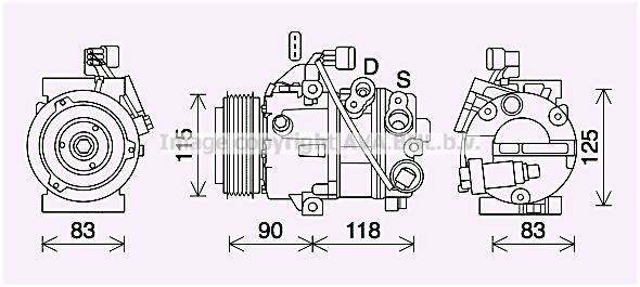 KAK284 AVA QUALITY COOLING Компрессор, кондиционер