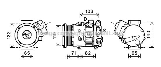 TOK659 AVA QUALITY COOLING Компрессор, кондиционер