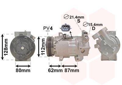 1501K703 VAN WEZEL Компрессор, кондиционер