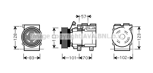 HYAK219 AVA QUALITY COOLING Компрессор, кондиционер