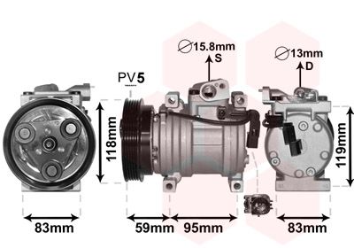 8300K200 VAN WEZEL Компрессор, кондиционер