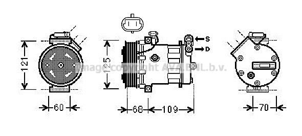 OLK475 AVA QUALITY COOLING Компрессор, кондиционер