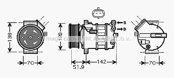 ALAK112D AVA QUALITY COOLING Компрессор, кондиционер