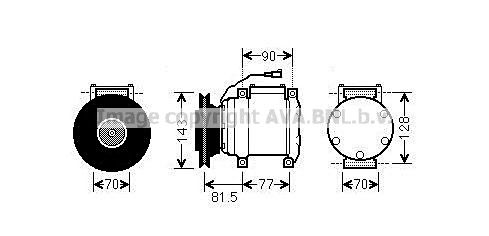 MTAK216 AVA QUALITY COOLING Компрессор, кондиционер