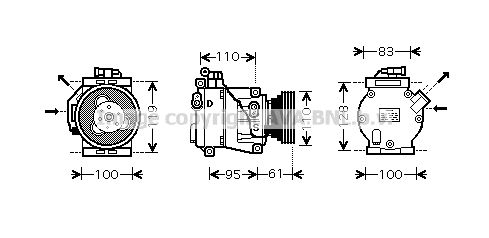 RTK368 PRASCO Компрессор, кондиционер