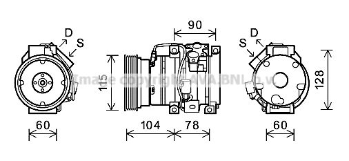 TOK634 AVA QUALITY COOLING Компрессор, кондиционер