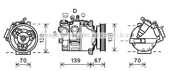 VOAK167 AVA QUALITY COOLING Компрессор, кондиционер