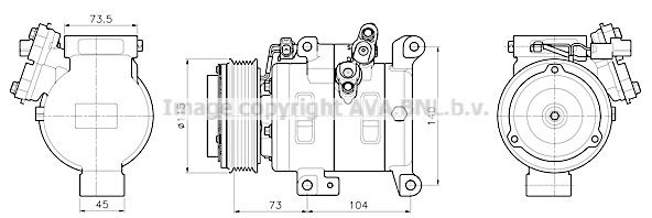 MZAK303 AVA QUALITY COOLING Компрессор, кондиционер