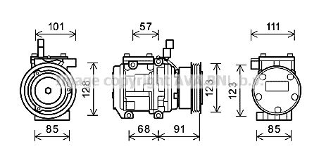 KAAK145 AVA QUALITY COOLING Компрессор, кондиционер