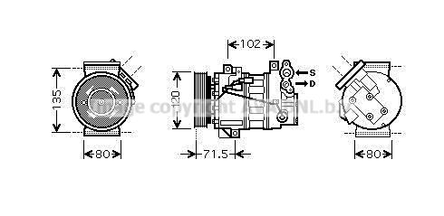 RTAK393 AVA QUALITY COOLING Компрессор, кондиционер