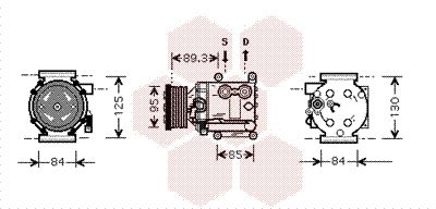 1800K402 VAN WEZEL Компрессор, кондиционер