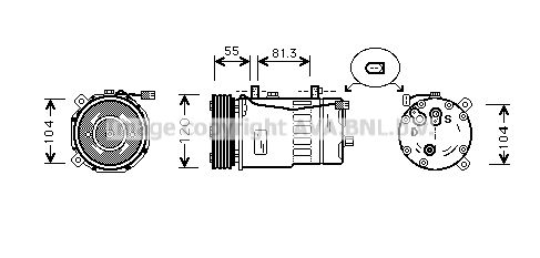 AIK003 AVA QUALITY COOLING Компрессор, кондиционер