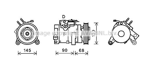 CRAK133 AVA QUALITY COOLING Компрессор, кондиционер