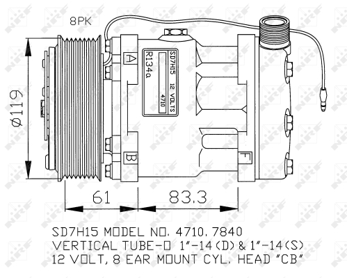 WG2260555 WILMINK GROUP Компрессор, кондиционер