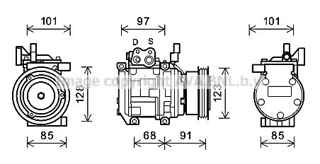 KAK208 AVA QUALITY COOLING Компрессор, кондиционер