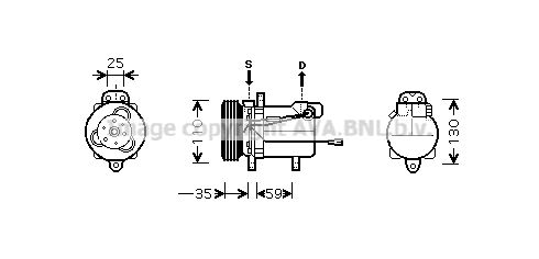 SZAK069 AVA QUALITY COOLING Компрессор, кондиционер