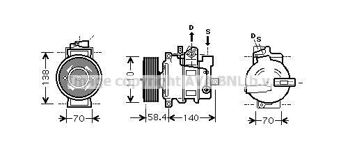 AIAK274 AVA QUALITY COOLING Компрессор, кондиционер