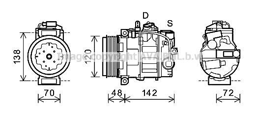 PRAK064 AVA QUALITY COOLING Компрессор, кондиционер