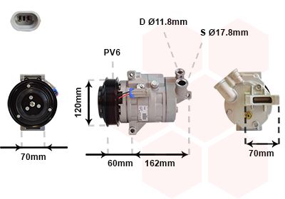 0800K052 VAN WEZEL Компрессор, кондиционер