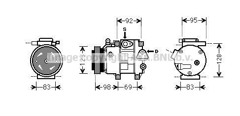 HYAK239 AVA QUALITY COOLING Компрессор, кондиционер