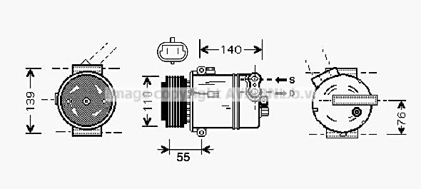 OLK451 AVA QUALITY COOLING Компрессор, кондиционер