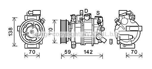 AIK402 PRASCO Компрессор, кондиционер