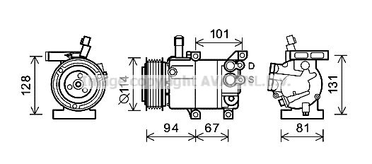 KAK223 AVA QUALITY COOLING Компрессор, кондиционер