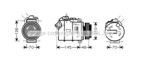 BWAK348 AVA QUALITY COOLING Компрессор, кондиционер