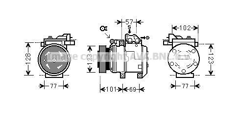 KAK146 AVA QUALITY COOLING Компрессор, кондиционер