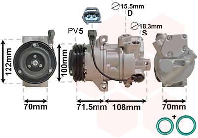 3200K249 VAN WEZEL Компрессор, кондиционер