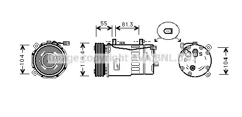 AIAK003 AVA QUALITY COOLING Компрессор, кондиционер