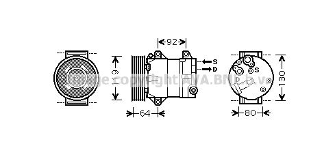 RTAK429 AVA QUALITY COOLING Компрессор, кондиционер