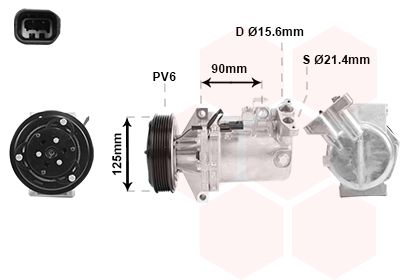 4300K495 VAN WEZEL Компрессор, кондиционер