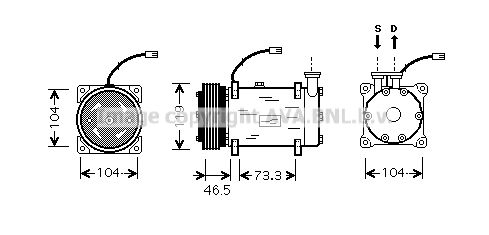 CNAK030 AVA QUALITY COOLING Компрессор, кондиционер